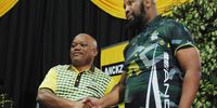 From left former KZN ANC chair  Sihle Zikalala congratulates new chairperson Sboniso Duma after the announcement of the results in Durban 24 July 2022, Photo; Phumlani Thabethe