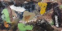 Bill Ainslie; Abstract Composition in Four Colours: Green, White, Black and Yellow