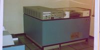 The far smaller ICL1901A replaced the ICT1301 in 1969. It was later moved to the Struben Building. The punch card reader is on the left, with the integrated printer on the right. The disk and tape drives were separate. Image: Supplied / François Jacot-Guillarmod