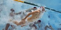 TOKYO, JAPAN - AUGUST 08:Team Croatia enters the pool during the Men’s Classification 5th-6th match between Croatia and the United States on day sixteen of the Tokyo 2020 Olympic Games at Tatsumi Water Polo Centre on August 08, 2021 in Tokyo, Japan.Photo by Clive Rose/Getty Images)