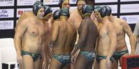 Players of South Africa huddle during the World Aquatics Men's Water Polo World Cup Division2 Qualifier  preliminary Group B match between China and South Africa at Schwimm- und Sprunghalle im Europa-Sportpark (SSE) on 5 May  2023 in Berlin, Germany. (Photo: Maja Hitij/Getty Images)