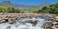 I took this photo of the Amphitheatre in the Northern Drakensberg from the river bed of the Thukela River at the start of the Gorge Walk on 21 February 2021.</p>
<p>The area had recently had heavy rains and the river had flooded and washed away a part of the Gorge Walk trail.</p>
<p>Kind Regards</p>
<p>Andrew</p>
<p> <br>Thukela Amphitheatre <br>