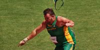 TOKYO, JAPAN - AUGUST 05: Kyle Blignaut of Team South Africa loses his hat while competing in the Men's Shot Put Final on day thirteen of the Tokyo 2020 Olympic Games at Olympic Stadium on August 05, 2021 in Tokyo, Japan. (Photo by Ryan Pierse/Getty Images)