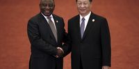 South African President Cyril Ramaphosa (L) shakes hands with Chinese President Xi Jinping as they pose for photographers during the Forum on China-Africa Cooperation held at the Great Hall of the People in Beijing, China, 03 September 2018.  EPA-EFE/ANDY WONG / POOL