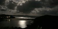 Full moon over the sea taken from Buccaneers Backpackers at Chintsa - Eastern Cape.