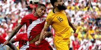 epa06841901 Paolo Guerrero of Peru (L) and Mile Jedinak of Australia during the FIFA World Cup 2018 group C preliminary round soccer match between Australia and Peru in Sochi, Russia, 26 June 2018.</p>
<p>(RESTRICTIONS APPLY: Editorial Use Only, not used in association with any commercial entity - Images must not be used in any form of alert service or push service of any kind including via mobile alert services, downloads to mobile devices or MMS messaging - Images must appear as still images and must not emulate match action video footage - No alteration is made to, and no text or image is superimposed over, any published image which: (a) intentionally obscures or removes a sponsor identification image; or (b) adds or overlays the commercial identification of any third party which is not officially associated with the FIFA World Cup)  EPA-EFE/RONALD WITTEK   EDITORIAL USE ONLY