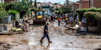 epa09445644 Neighbors help in the cleaning of streets covered in mud and debris in Cobisa, Toledo, Spain, 03 September 2021, after it was flooded during heavy rains two days ago. A cold drop affected many regions in Spain causing floods and damages in towns, crops and houses.  EPA-EFE/ISMAEL HERRERO