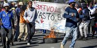 BLOEMFONTEIN, SOUTH AFRICA - MAY 18: Residents from the settlement Gatvol in Heidedal continue to protest during a shutdown protest on May 18, 2021 in Bloemfontein, South Africa. It is reported that the residents protested over poor service delivery and irregular appointments in the metro municipality. (Photo by Gallo Images/Volksblad/Mlungisi Louw)