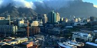 Bird’s eye view of Cape Town from the 11th floor of The Silo Hotel in the Waterfront. Photographer: Chris von Ulmenstein 