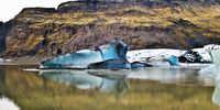 Edge of the glacier, Southern Iceland,  March 2019. Photographer: David Bass