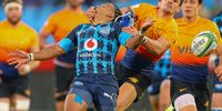 PRETORIA, SOUTH AFRICA - FEBRUARY 29: The incident 4 between Rosko Specman of the Vodacom Bulls and Joaquin Diaz Bonilla of the Jaguares during the Super Rugby match between Vodacom Bulls and Jaguares at Loftus Versfeld on February 29, 2020 in Pretoria, South Africa. (Photo by Gordon Arons/Gallo Images)