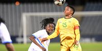 Refiloe Jane of South Africa with possession during the 2026 Women's Africa Cup of Nations, Qualifier match between South Africa and DR Congo at Dobsonville Stadium on October 28, 2025 in Johannesburg, South Africa.  (Photo: Sydney Seshibedi / Gallo Images)