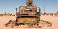 Old Gargo pickup at Canon Roadhouse near Hobas, Namibia. Photographer: Neville Lance