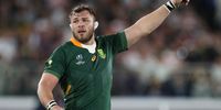 Duane Vermeulen of South Africa gestures during the Rugby World Cup 2019 Final between England and South Africa at International Stadium Yokohama on November 2, 2019 in Yokohama, Kanagawa, Japan. (Photo by Craig Mercer/MB Media/Getty Images )