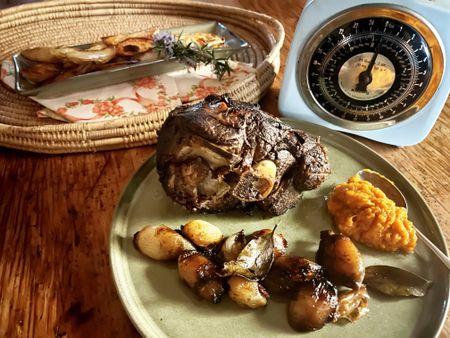 Potjie-braised leg of mutton