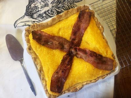 Lekker Brekker Monday: Cheesy egg pie with bacon