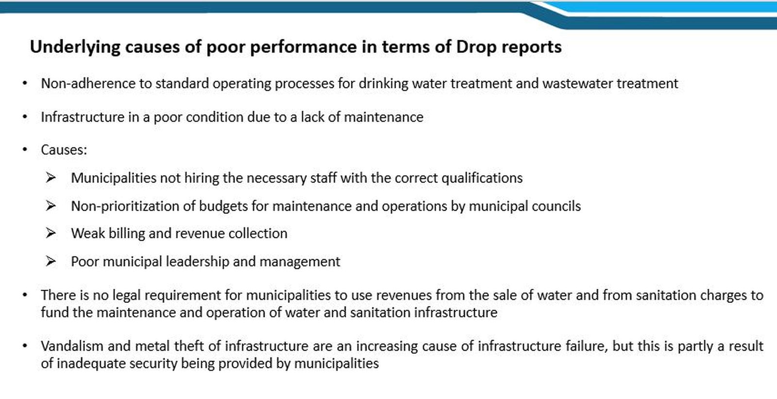 Official reports reveal massive scale of the South African water crisis