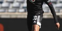 Goodman Mosele of Orlando Pirates during the DStv Premiership 2021/22 football match between Orlando Pirates and Swallows FC at Orlando Stadium, Johannesburg on 11 September 2021 ©Gavin Barker/BackpagePix
