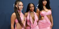 Stella Quaresma, Renée Downer, and Jorja Douglas of FLO attends the BET Awards 2023 at Microsoft Theater on June 25, 2023 in Los Angeles, California. (Photo by Paras Griffin/Getty Images for BET)