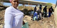 Jukskei river clean up - Busisiwe Tyala says there are bins, no skips, so peeps use the river as a bin. (Photo: Angus Begg)