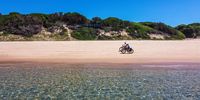 E-biking on the beach in front of Ponta Membene. (Photo: Supplied)