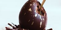 A chocolate mousse Easter egg that Katelyn and Antonino made together for a story. The recipe is on The Kate Tin website. (Photo: Supplied)<br>