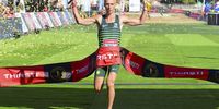 Piet Wiersma wins the mens 2024 Comrades Marathon race during the Comrades Marathon finishing at Hollywoodbets Scottsville Racecourse on June 09, 2024 in Pietermaritzburg, South Africa. (Photo: Darren Stewart/Gallo Images)