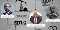 Infographic of James Duddridge’s business ties to Uganda’s elite. (Illustration: Leila Dougan)<br>
