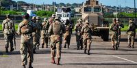 An SANDF troop deployment during a law-enforcement operation in Durban on 13 January 2022 to clamp down on errant truck drivers. (Photo: Darren Stewart / Gallo Images)
