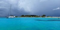 Who cares about the weather! Sandy Island, Carriacou. Photographer: Mary Berry <br>
