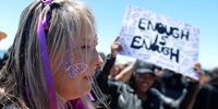 Gqeberha, Shark Rock Pier. Eastern Cape. Across the country today,women are taking a stand against gender-based violence.Eastern Cape.. 21 November 2025 (photo Deon Ferreira)