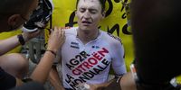 Austrian rider Felix Gall of AG2R Citroen Team reacts after winning the 17th stage of the Tour de France 2023, a 166kms race from Saint-Gervais Mont-Blanc to Courchevel, France, 19 July 2023.  EPA-EFE/ANNE-CHRISTINE POUJOULAT / POOL