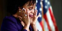 BOSTON, MASSACHUSETTS - MARCH 24: Mayor Kim Janey delivers her inaugural address after being sworn in as the Mayor of Boston at City Hall on March 24, 2021 in Boston, Massachusetts. She is the first woman, and first Black mayor of the city. (Photo by Maddie Meyer/Getty Images)