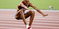 epa09385491 Yulimar Rojas of Venezuela competes in the Women's triple jump final during the Athletics events of the Tokyo 2020 Olympic Games at the Olympic Stadium in Tokyo, Japan, 01 August 2021.  EPA-EFE/HOW HWEE YOUNG