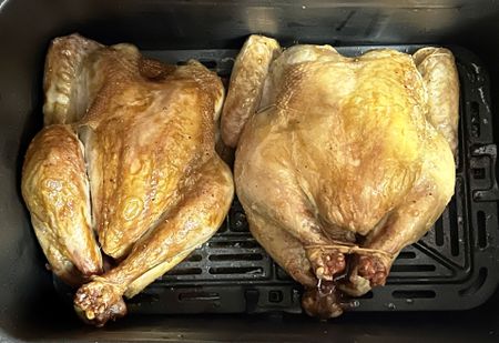 AirFryday: A brace of petits poussins, gratinated hake, and air fryer shallots