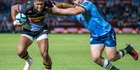 Ben Loader of the Stormers on his way to score a try with tackler Marco van Staden of the Blue Bulls during the United Rugby Championship match between Bulls and Stormers at Loftus Versfeld on 2 March 02, 2024. (Photo: Anton Geyser/Gallo Images)