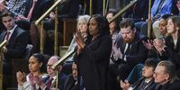 epa10453770 RowVaughn Wells, mother of Tyre Nichols, reacts as US President Joe Biden delivers his State of the Union address before a joint session of Congress in the House chamber of the US Capitol in Washington, DC, USA 07 February 2023.  EPA-EFE/WILL OLIVER