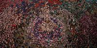 'Castells' Human Tower Competition In Tarragona