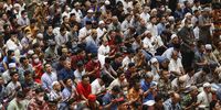 epa10458469 Indonesian Muslims pray as they attend a special prayer for the victims of the earthquake in Turkey and Syria at Istiqlal grand mosque in Jakarta, Indonesia, 10 February 2023. Hundreds of Indonesian Muslims performed a special prayer for the victims of the two major earthquake that struck southern Turkey and northern Syria on 06 February that killed more than 20,000 people.  EPA-EFE/MAST IRHAM
