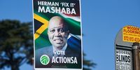 An ActionSA election poster in Johannesburg. Photographer: Waldo Swiegers/Bloomberg