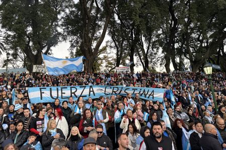 Argentina's ex-President Kirchner, under house arrest, plots political fight-back - from her balcony