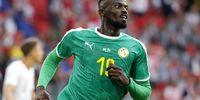 M'Baye Niang of Senegal celebrates scoring the 2-0 lead during the FIFA World Cup 2018 group H preliminary round soccer match between Poland and Senegal in Moscow, Russia, 19 June 2018.  EPA-EFE/YURI KOCHETKOV 
