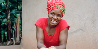 Jesca Kangai, 35, lives in Pangeti village in the Mutasa district of Zimbabwe's Eastern Highlands. She's been growing coffee for nearly 20 years and now produces prizewinning beans. In 2015, Jesca won an award as the second best coffee grower in Mutasa district and fifth in the entire Manicaland province. Image by Rena Effendi for National Geographic
