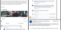 Screengrab of posts made by the @AppleBerryMasks Facebook page, indicating the marketing blurb added to the page on February 12, 2020. (Source: Facebook)