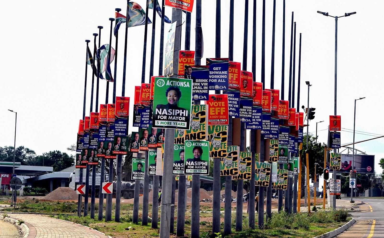 Election Posters And Billboards Displayed In Pretoria.