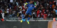 Senzo Meyiwa of Pirates celebrating their goal during the Absa Premiership match between Orlando Pirates and Free State Stars at Orlando Stadium on October 18, 2014 in Soweto, South Africa. (Photo by Gallo Images)