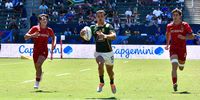 Muller du Plessis of South Africa during their match against Spain on day two of the HSBC Los Angeles Sevens at Dignity Health Park on 28 August 2022. (Photo: David van der Sandt / Gallo Images)