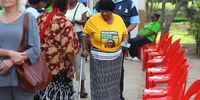 An elderly woman leaves the voting station after casting her vote at the Ward 2 by-elections in Barrydale. The previous councillor, Abraham Michael Pokwas’ membership was revoked by the DA in December. 22.03.2023. (Photo: Shelley Christians)
