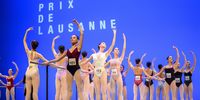 epa10440128 Dancers perform on stage during a dance class on the first day of the 51st Prix de Lausanne at the Theatre de Beaulieu, in Lausanne, Switzerland, 30  January 2023. Launched in 1973, the Prix de Lausanne is an international dance competition for young dancers aged 15 to 18. Closing the six-day event, scholarships granting free tuition in a world-renowned dance school or dance company will be award to the best dancers out of 87 participants who come from 18 different countries this year.  EPA-EFE/LAURENT GILLIERON
