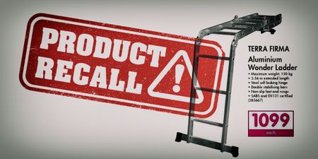 If you bought these ladders from a Massmart store, take them back